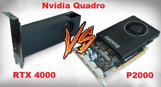 nvidia quadro p2000 vs nvidia quadro rtx 4000